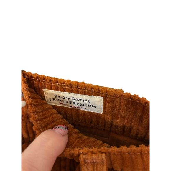 Levi's Premium Women's Ribcage Straight Ankle Corduroy Pants Retro Corduroy 28 - Picture 2 of 4